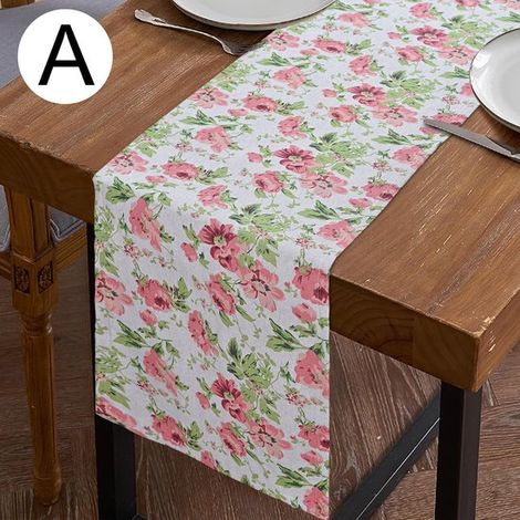 Camino de mesa de estilo primaveral vintage,perfecto para bodas,despedidas de soltera y uso interior y exterior,33 x 183 cm (1/5)