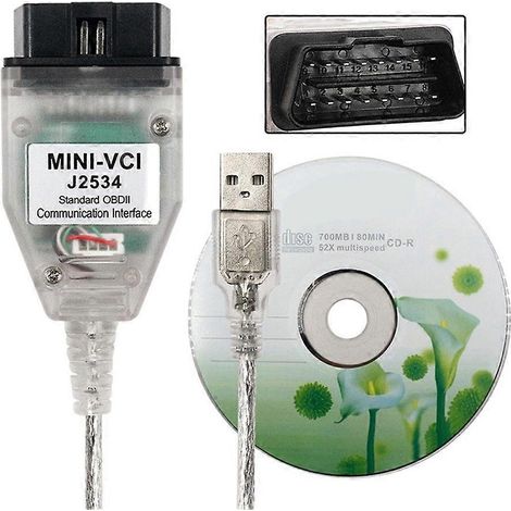 MINI VCI für TOYOTA TIS Techstream V18.00.008 Mini VCI FTDI FT232RL Chip J2534 OBD2 Kfz-Diagnosekabel (1/5)