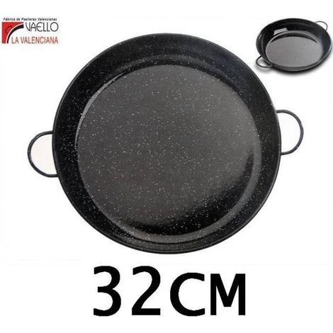 32 cms cazuela esmaltada negra con puntos especial para cocinar al horno vaello