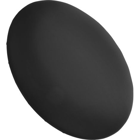 Housse de Tabouret Rond en PU Noir Coussin en Éponge Résistant à l'usure, Siège de Remplacement Pivotant Cuisine et Clubs (1/5)
