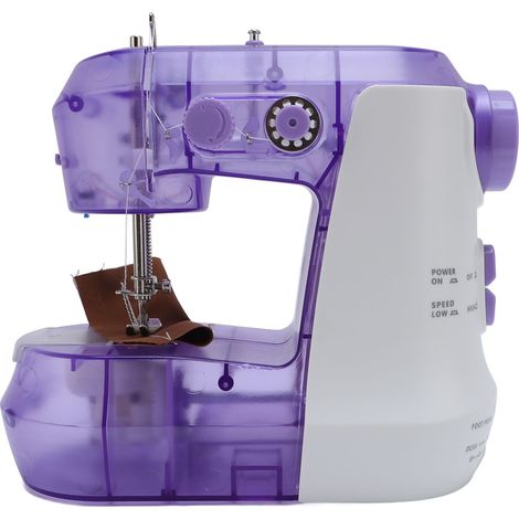 Kleine, tragbare Tischnähmaschine für Anfänger, vollautomatisch, elektrisch, Mini-Nähmaschine für Reisen, Zuhause, Schule und Haushalt, EU-Stecker (1/5)