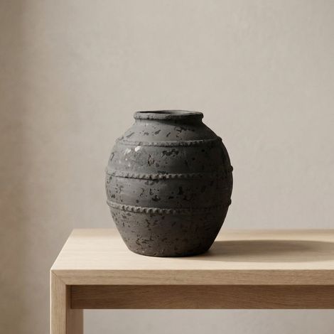 Ella Contemporary Terracotta Charcoal Vase (1/2)