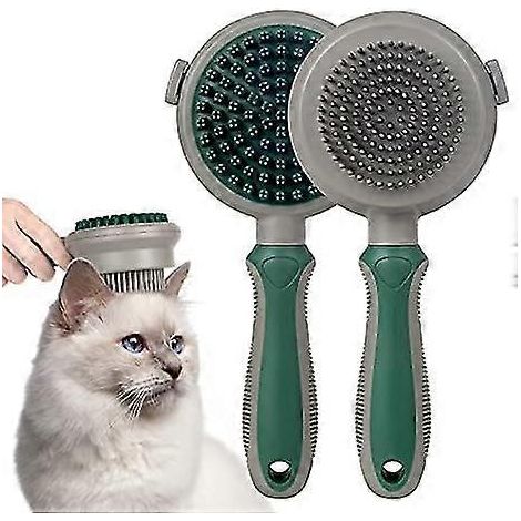 Brosse de léchage pour chat et chien, brosse de démêlage double face 2 en 1 avec picots, brosse de massage pour le bain, brosse autonettoyante pour animaux (1/5)