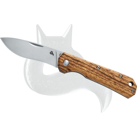 Couteau pliant de Ciol Black Fox - Blade satiné 440c - poignée de zèbre (1/2)