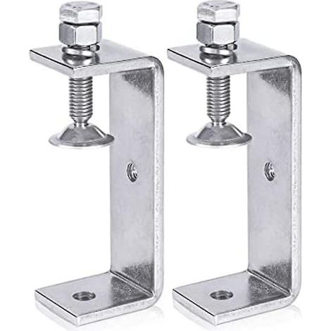 Serre-joints en métal robustes, serre-joints en C pour le travail du bois avec large ouverture des mâchoires (100 mm), lot de 2 (1/4)