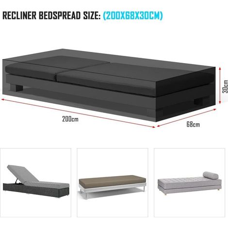 royaluxe - Housse Salon de Jardin 600D Oxford Tissu Housse de Protection pour Mobilier Housse de Table de Jardin Imperméable Bâche de Protection avec Corde et Boucle Verrouillage(230X165X80cm)