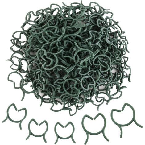 Sollbry – Lot de 200 clips de support pour plantes – Plastique haute qualité – Fixation pour tomates, concombres et poivrons – Résistants aux intempéries