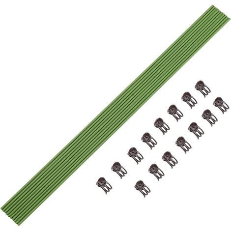 10pcs Fil de Support de Plante, Support de Cage de Plante en Plastique Pliable pour Jardin Fleurs Herbes Légumes (Green) (1/3)