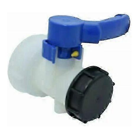 2024, vanne pour réservoir IBC 1000 litres 2" / 62 mm, vanne papillon intégrée en plastique DN40 (62 mm) (1/4)