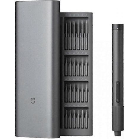 Tournevis électrique de précision 350 mAh 200 tr/min Rechargeable Type-C Outil de réparation à 2 vitesses avec étui de rangement magnétique et 24 embouts en acier S2 (1/5)