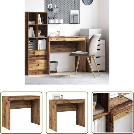 vidaXL Bureau moderne - Bureau Bois ancien 90 x 40 x 76 cm (1/5)