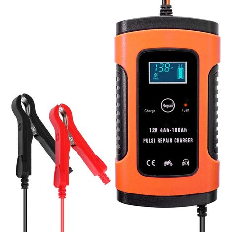 Testeur de charge de batterie 1 2V / 24V Testeur de batterie de voiture LCD Outil de diagnostic de charge de voiture de batterie numérique SOH SOC CCA IR Mesure for la moto de la voiture(C) (1/5)