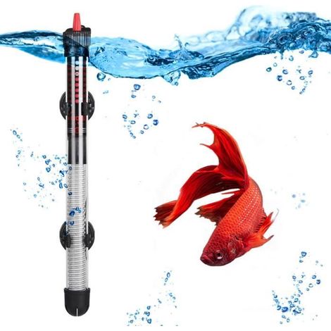Chauffage D'Aquarium 300W, 375L Tige de Chauffage Submersible d'Aquarium Réglable Aquarium avec Ventouse Thermomètre Régulateur (1/4)