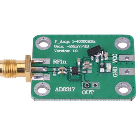 Medidor de potencia, detector logarítmico AD8317 profesional y estable de 1M-10000MHz mejorado para control automático de ganancia. (1/5)