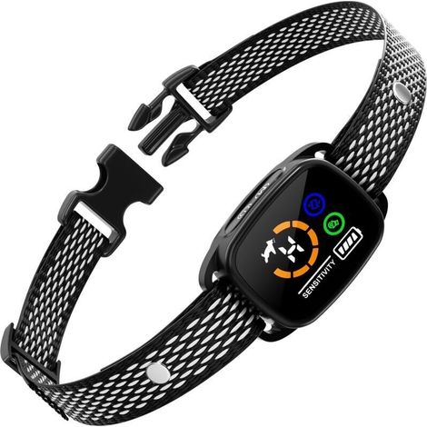 Antibellhalsband für Hunde, Ton-/Vibrations-/Starke Vibrationsmodi, Intelligente Bellerkennung, Wiederaufladbar, IP67 Wasserdicht, für kleine und große Hunde (1/4)