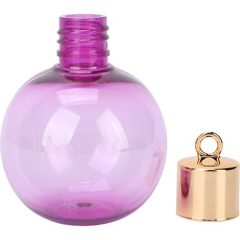 Boule de Noël vide à remplir 75ml, violet, décoration suspendue élégante, boule creuse pour sapin, ornement festif, 1 pièce, pendentif raffiné. (1/5)