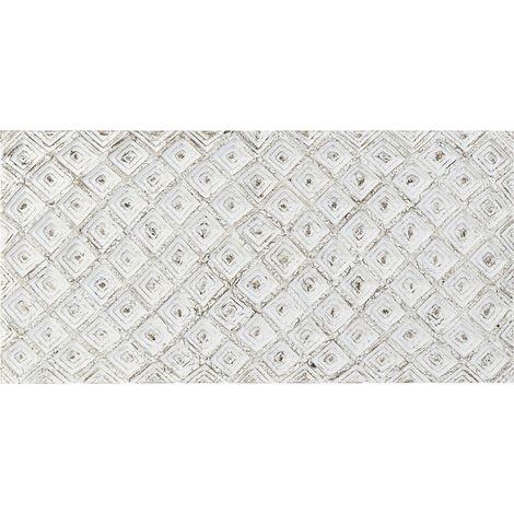 Tête de lit élégance blanche et patine déco chambre - Blanc patiné (1/3)