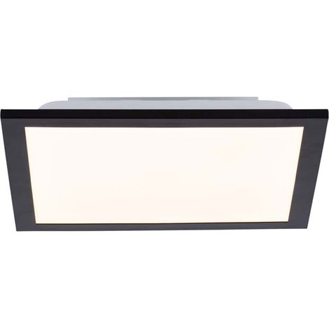 Plafoniera pannello soffitto soggiorno luce LED alluminio nero quadrato L 29,5 cm (1/5)