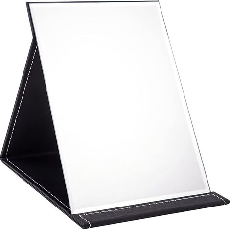 Bardusch-Miroir maquillage pliable sur pied en cuir PU, super HD, réglage multi-angle, dimensions 25x18 cm (1/5)