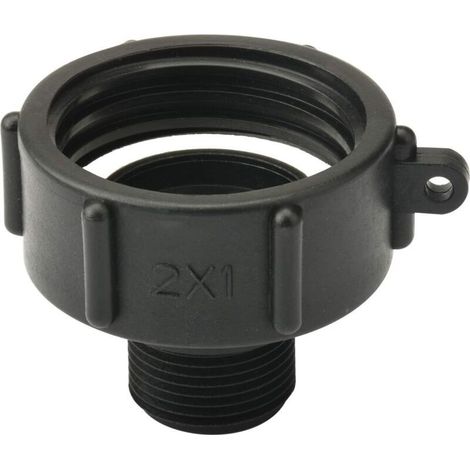 Adaptateur IBC S60 Connexion à vis pour réservoir d'eau IBC 2 pouces par 1 pouces (1/4)