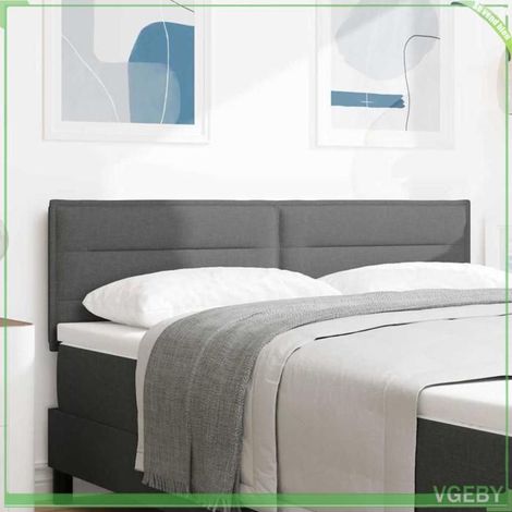 Tête de lit LED - FAF7291712456534 - 160 cm gris foncé tissu - Bandes LED multicolores USB - Structure bois rembourrée (1/5)