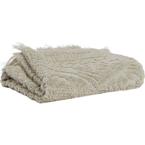 Drap de Bain 100% Coton Jacquard Motif Arabesque Serviette de Douche Douce et Absorbante - PANGIVO (1/5)