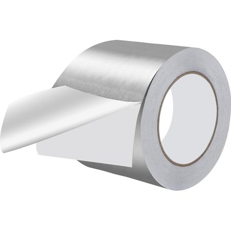 1 Rouleau de Ruban Aluminium 100 mm x 50 m Ruban Adhésif Alu Autocollant Résistant à la Chaleur pour Appareils Ménagers, Voitures, Électronique (1/5)