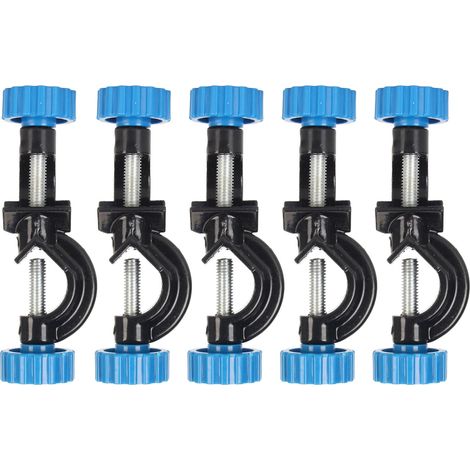 Lot de 5 pinces de laboratoire en alliage d'aluminium, angle droit avec bouton rotatif pour support de laboratoire (1/5)