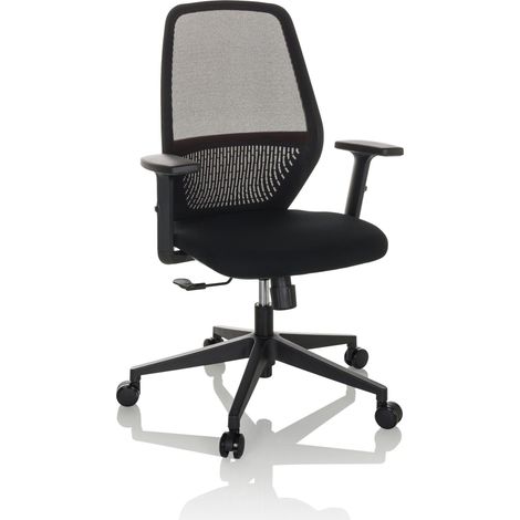 Bürostuhl / Drehstuhl CARLOW I Netzstoff / Stoff schwarz hjh OFFICE (1/5)