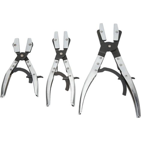 Ensemble de 3 pinces à sertir pour tuyaux, verrouillage automatique, longueurs 8, 10 et 12 pouces, acier au carbone, pour conduites de liquide de refroidissement, radiateur et carburant. (1/5)