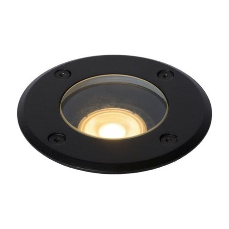 Faretto calpestabile da incasso nero GU10 35W Lucide