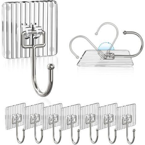 8 Pack Sticky Hooks, Coat Hooks, Towel Hooks, Sticky Hooks for Kitchen and Home (1/4)