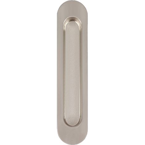 Poignée de porte coulissante dissimulée, encastrée, argentée, pour placard en bois, balcon, salle de bain et cuisine. (1/5)