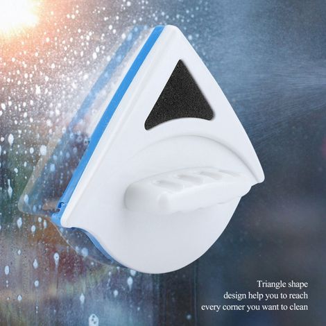 Beyamis Brosse de nettoyage magnétique double face triangulaire pour vitres, 3-8 mm