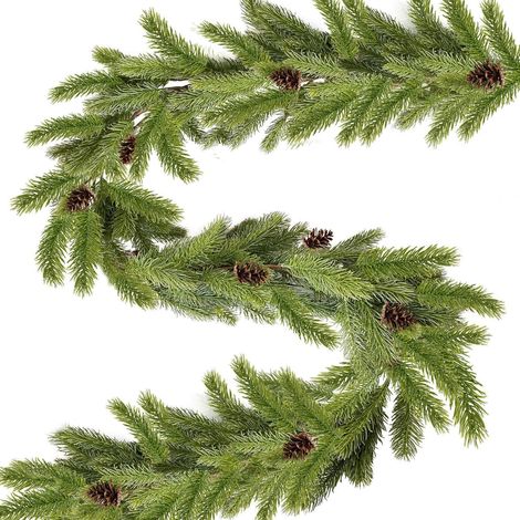Weihnachtsgirlande Tannengirlande Künstlich Deko Weihnachten Grün 1.9M (1/5)