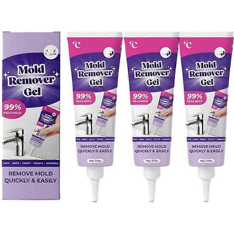 Lot de 3 gels nettoyants puissants pour le nettoyage des carreaux muraux, des joints et des mastics de salle de bain et d'évier de cuisine. (1/4)