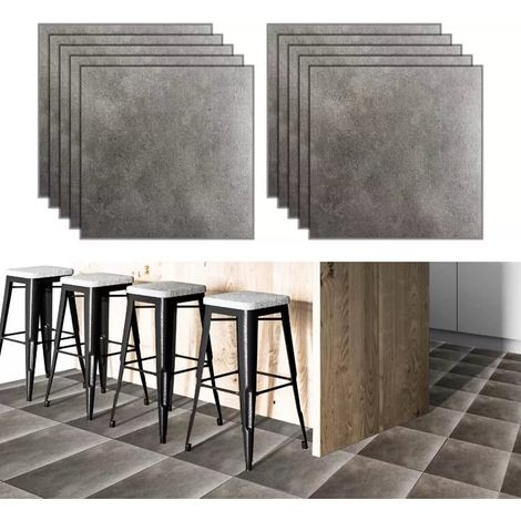 Pavimento Adesivo in PVC Effetto Marmo Kit 10 PZ – 2.1MQ MARMO SCURO