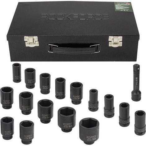 Set di bussole lunghe a impatto da 3/4" 17-50 mm a 6 punte (1/4)