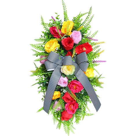 Guirlande Porte - Fleur Artificielle - Décoration Automne Intérieur Extérieur - Arbre Renversé - 1 Pièce (1/5)
