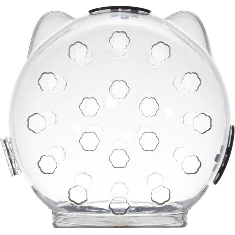 Muzzle Pour Chat - Casque Respirant Transparent En PET - Pour Toilettage Et Coupe Des Griffes - Taille Unique Pour Chats De 23 À 27 Cm De Tour De Cou (1/5)