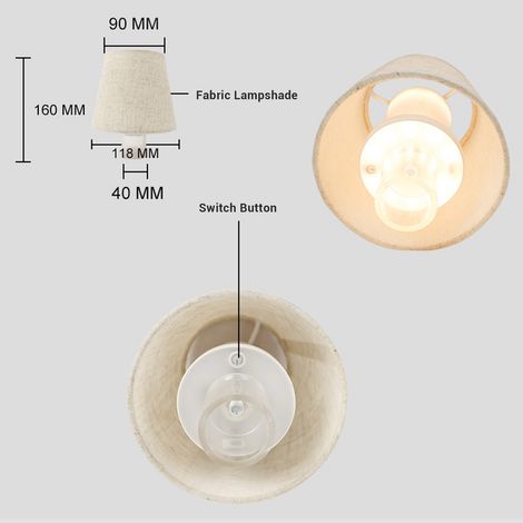 Lámpara LED inalámbrica recargable para vino, ideal para bar y mesita de noche - Tela, 176 lm, iluminación decorativa (1/5)