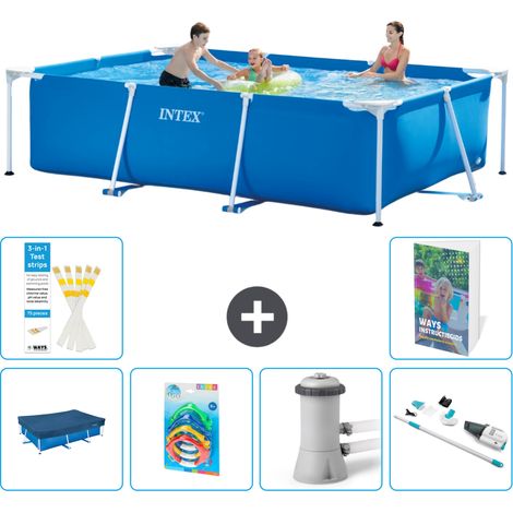 Intex Piscina con estructura Rectangular - 300x200x75 cm - 7-piezas  S68