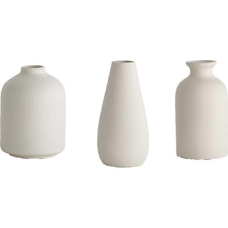 Vase nordique en céramique blanche, centre de table pour mariage, plantes, pot de fleurs, décoration de bureau ou de chambre. (1/5)