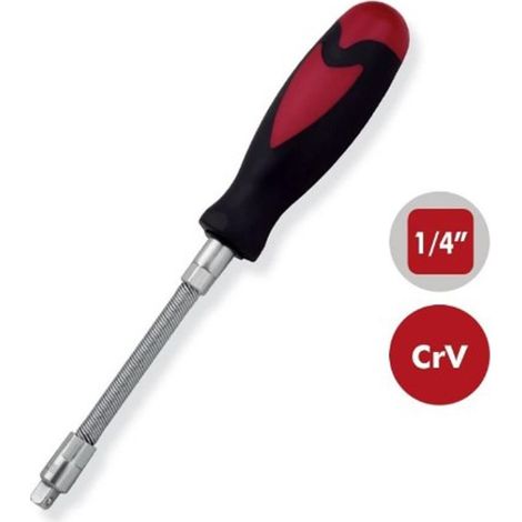 CACCIAVITE FLESSIBILE PORTA BUSSOLE INSERTI ATTACCO QUADRO 1/4" 150mm DOGHER