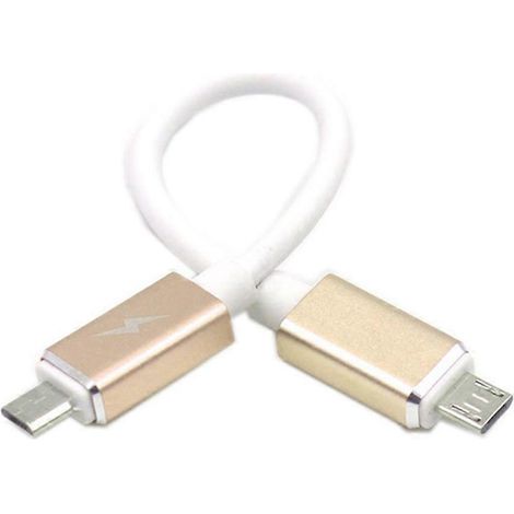 1 câble adaptateur OTG micro USB mâle vers micro USB mâle, 17 cm (1/5)