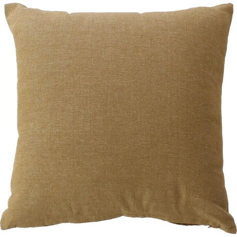 Coussin Déco Uni "Cambria" 40x40cm Ocre (1/3)