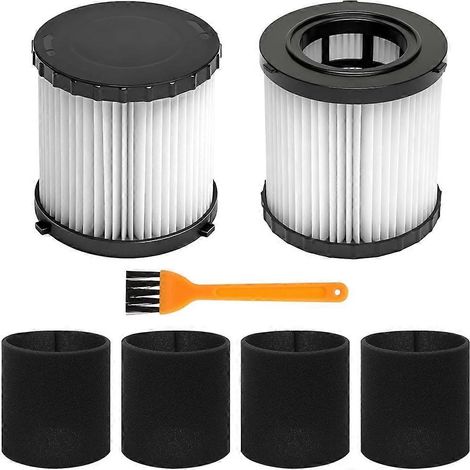 Lot de 2 filtres de rechange DCV5801H pour aspirateur eau et poussière DEWALT DCV580H et DCV581H 20V MAX, avec manchon filtrant en mousse. (1/5)