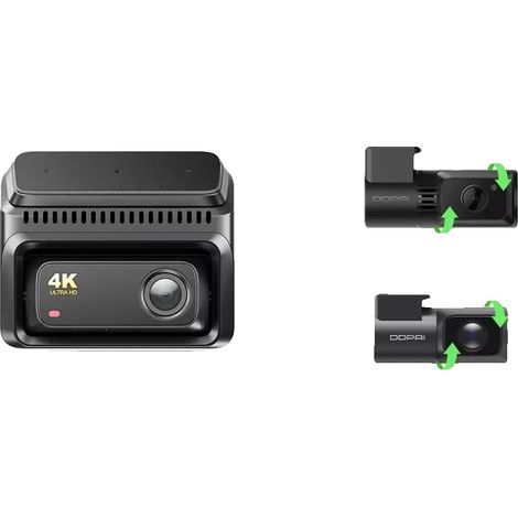 Dashcam, risoluzione 4K, registrazione a triplo canale, 3 canali, senza scheda SD (1/2)