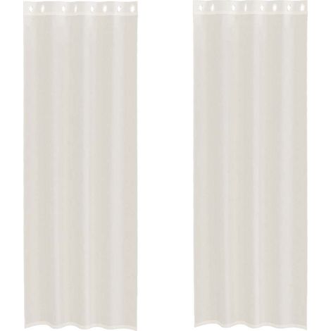 Maison Exclusive - Tende in Voile con Occhielli 2 pz Crema 140x260 cm