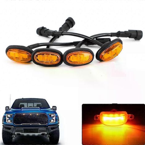 Lot de 4 feux clignotants LED Bapmic pour ailes de roue, compatibles avec Ford F-150 et F150 Raptor (accessoires auto). (1/5)